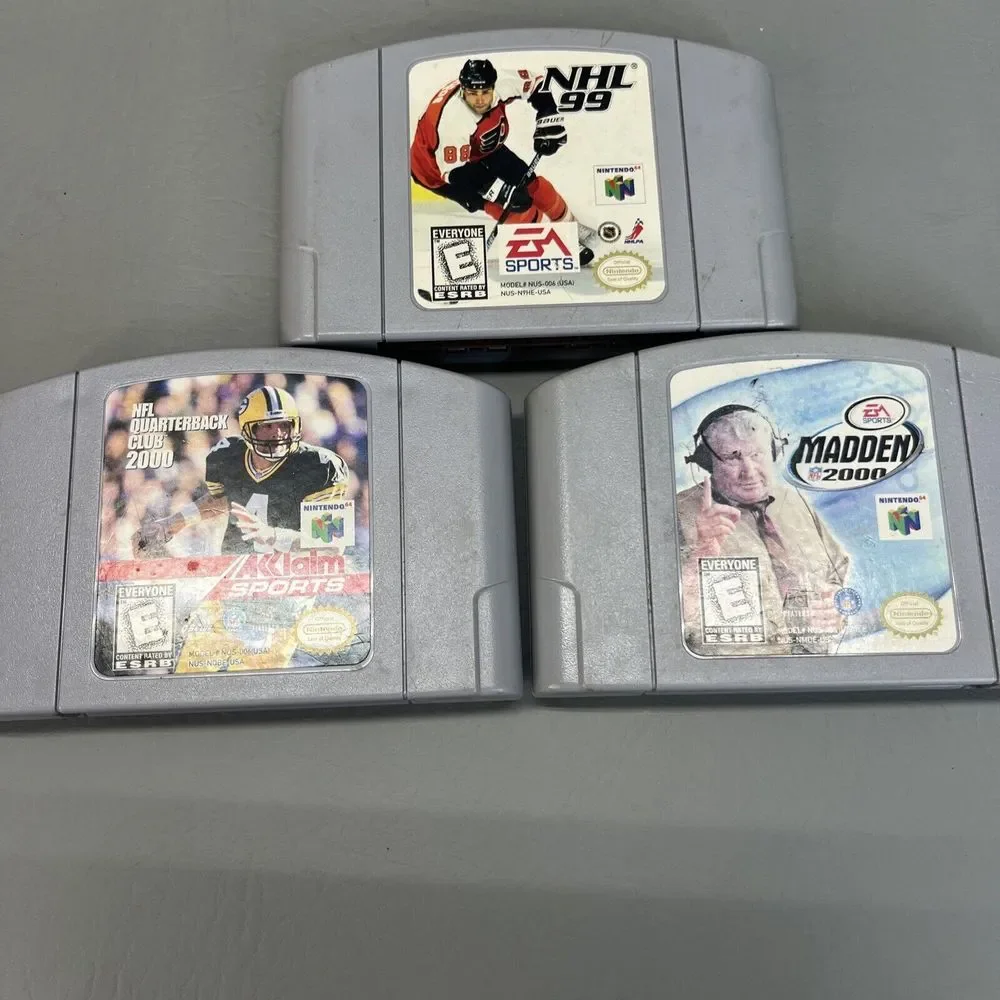 NFL Quarterback Club 2000 (Nintendo 64, N64 NHL 99 Madden 2000 NFL Lot Of 3